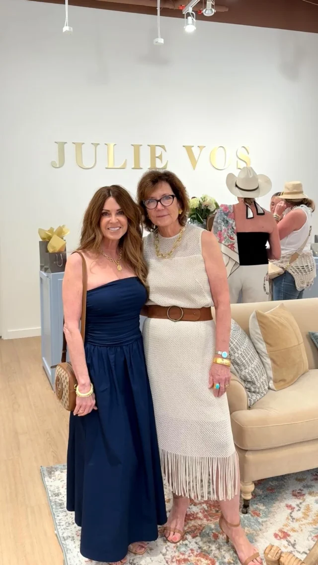 I had a pinch me moment this weekend because I had the pleasure of meeting Julie Vos, founder of her gorgeous namesake jewelry brand.💖✨💖

Her one and only retail location debuted in Dallas, Texas  and you’d better believe I was there for it.💖 

Not only is Julie an amazing designer/artist, but she is so kind. She greeted and spoke to every person in the store.

Each piece of her beautiful jewelry is made from high quality 24k gold plate over nickel-free brass and sealed to prevent tarnish.

There’s something for everyone’s style. I may have tried on every piece in the store!😅

#julievos #jewelry #dallas #womenover50 #womenover60 #midlife #aginggracefully #proaging #proagemovement
