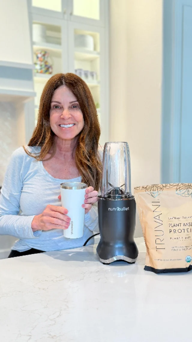 My home cooking skills are limited, but I nail this smoothie every time!�

The star of the show is really the peanut butter plant based protein powder. It’s gut-friendly, made from just 6 clean organic ingredients and NO artificial sweeteners.�

No sponsorship here, just spreading the love to fellow vegetarians and protein fans. 

Have you tried it?��

I make mine with 8 ounces unsweetened almond milk, 1 scoop of protein powder and I like to add a handful of frozen dark sweet cherries. I usually have a smoothie in the morning or afternoon.

It comes in about a dozen different flavor options, including an unflavored option too. Let me know if you want a list of places to purchase.�

#Truvani #protein #organicfood #plantbased #proteinpowder #vegetarian #plantbaseddiet #cleaningredients #healthylivingtips